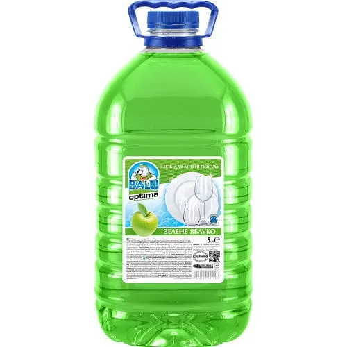 Засіб для миття посуду Balu Optima Зелене яблуко 5 л ПЕТ