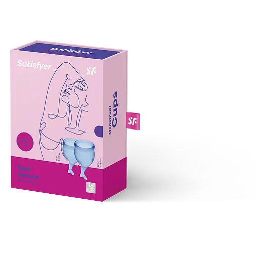 Менструальні чаші Satisfyer Feel Secure 2 шт. сині - фото 2