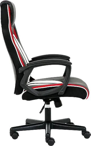 Геймерське крісло GT Racer чорне з білим та червоним (X-2301 Black/White/Red) - фото 3