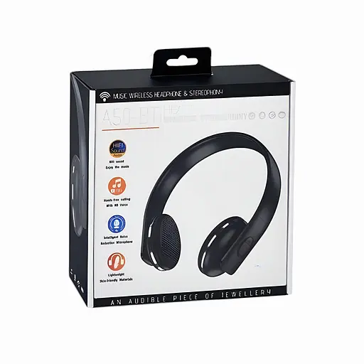 Наушники A50-BT, Bluetooth встроенный аккумулятор, до 5-8 часов работы, черные - фото 3
