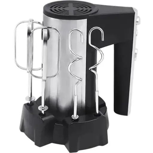 Ручний міксер з підставкою Bitek 5 швидкостей із насадками для тесту BT-6629A 800 Вт Сірий із чорним - фото 1