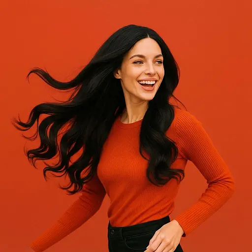 Перука хвиляста без чубчика з проділом 65 см Брюнетка - фото 1