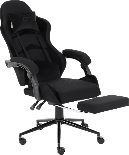 Геймерское кресло GT Racer черное (X-2324 Fabric Black Suede) - фото 5