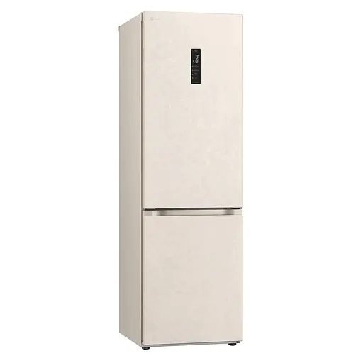 Холодильник LG с нижней морозильной камерой 186x60х68, холод.отд.-234л, мороз.отд.-110л, 2дв., А++, NF, инв., дисплей снаружи, зона освещения, Metal Fresh, бежевый - фото 5