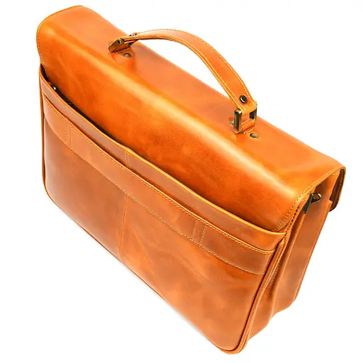 Кожаный мужской портфель на два отделения TARWA 41х31.5х12 см sum0028398 - фото 7