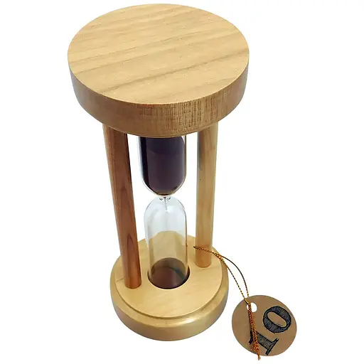Часы песочные в деревянном корпусе на 10 минут (бежевый песок, массив дерева орех), Стеклоприбор 81575 - фото 3