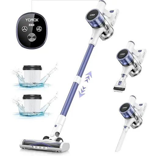 Акумуляторний пилесос Yonok RSH09 для дому 28 кПа для коврів і дерев'яної підлоги легкий