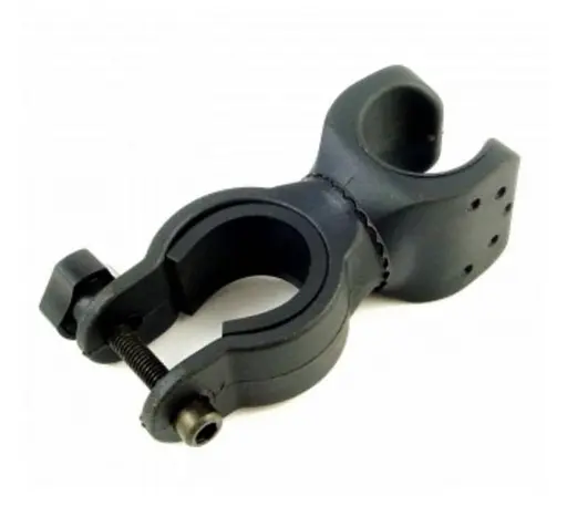 Велосипедное крепление на руль для фонарика вело крепеж держатель Черный - фото 3