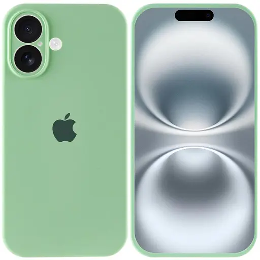 Чехол Epik Silicone Case Full Camera Protective AA для Apple iPhone 16 Plus 6.7 Зеленый/Pistachio - фото 2