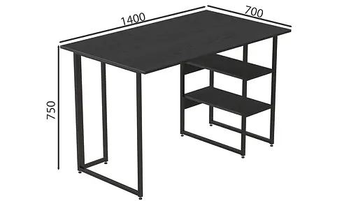 Компьютерный стол Кевин 75x140x70 черный ДСП Сосна Кембра 32мм FRD-103846 - фото 3