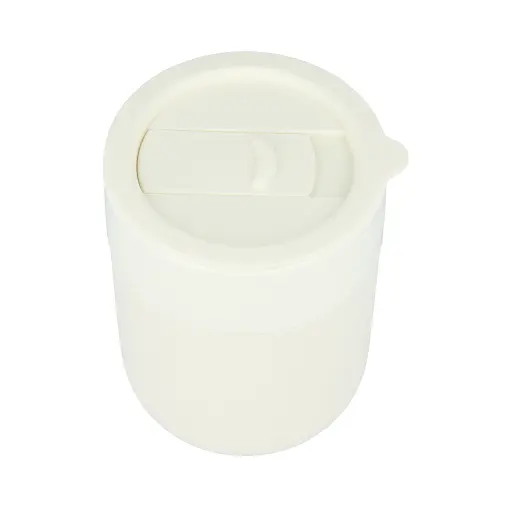 Кавові чашки 295 мл з кришками OldBro Cute Travel Mugs з захисним силіконовим чохлом light Milk - фото 2