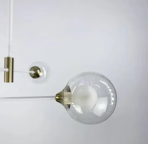 Дворівнева сучасна люстра з подвійним плафоном | Арт. AOC 7/4 | Line F - фото 4