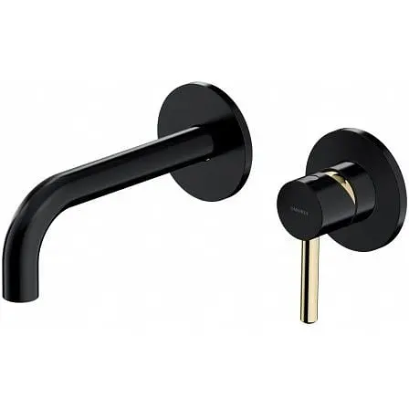 Смеситель для раковины Omnires Y скрытого монтажа black/gold (Y1215HBLGL) - фото 1