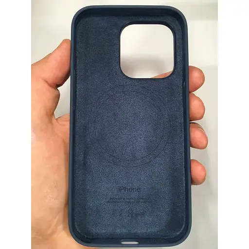 Оригинальный силиконовый чехол Apple Silicone Case MagSafe Storm Blue для iPhone 14 Pro (6.1") (MPTF3ZM/A) - фото 4