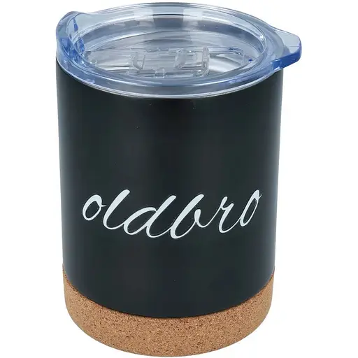 Кавовий кухоль OldBro для старого друга з корковим дном 360 мл Black із нержавіючої сталі з подвійними стінками - фото 1