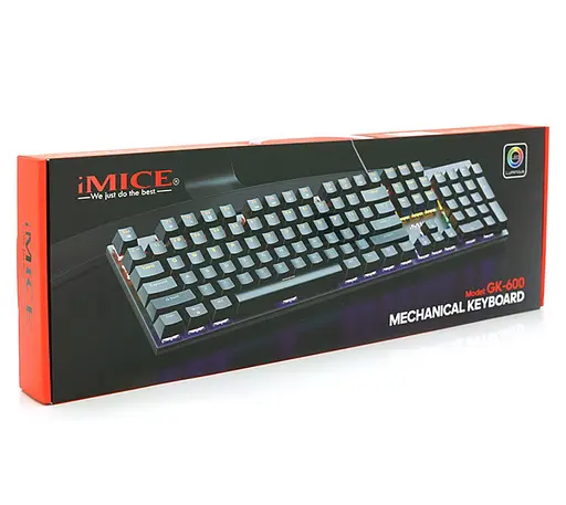 Клавіатура механічна ігрова з підсвічуванням iMICE Model GK-600 USB Wired Type-C, Eng/Укр/Рус, Black - фото 11