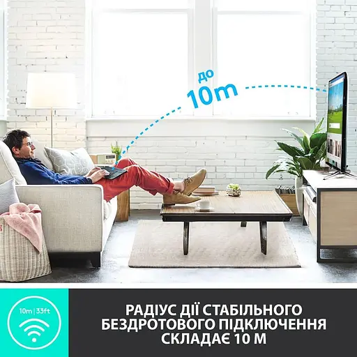 Клавіатура Logitech K400 Plus Wireless Touch Black (920-007145) - фото 3