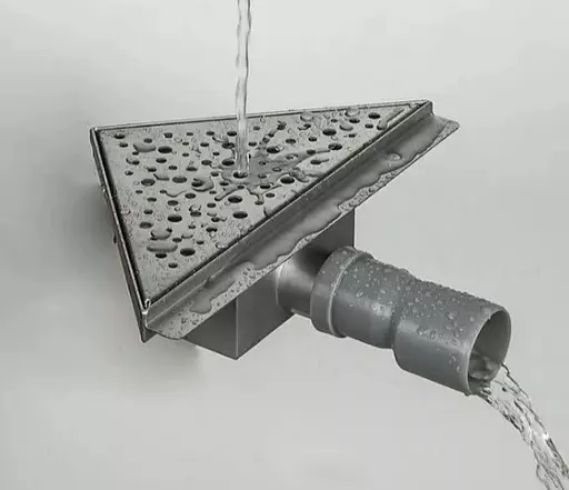 Угловой трап для душа Gappo нержавеющая сталь, 200x200 мм G82020-1 - фото 2