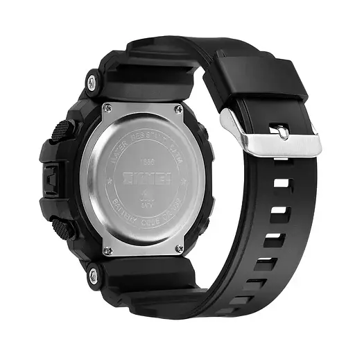 Чоловічий спортивний годинник Skmei 1886 (Чорний з білим) - фото 8