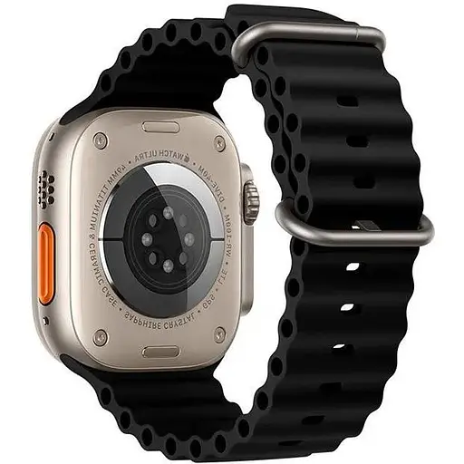 Ремешок Hoco iWatch WA12 marine double buckle silicone strap для часов 42/44/45/49 mm черный - фото 1