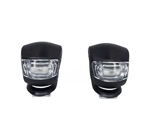 Мигалка LED белый и красный свет силиконовый черный корпус лягушка (G0001489)