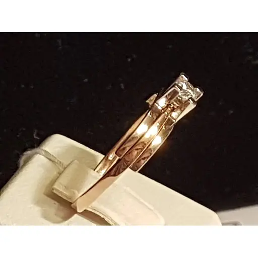 Золоте кільце Столична Ювелірна Фабрика з фіанітом. 140626 18 - фото 2