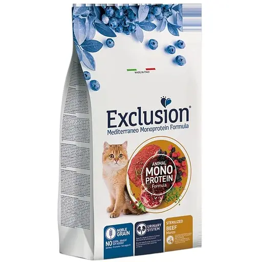 Корм Exclusion Sterilized Beef для стерилізованих кішок з яловичиною 0,3 кг - фото 1