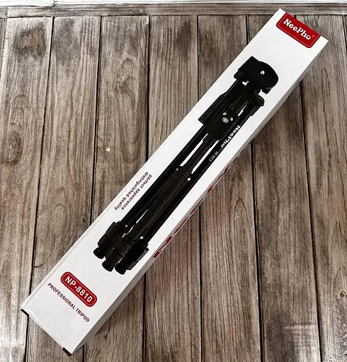 Штатив тренога NeePho NP-8810 не съемная площадка + держатель + пульт + чехол (50-150см) Черный - фото 5