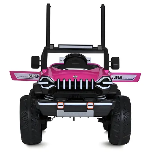 Електромобіль дитячий Bambi Джип Racer M 5824EBLR-8 одномісний 24V 4 мотори з пультом EVA-колеса шкіряне сидіння рожевий - фото 6
