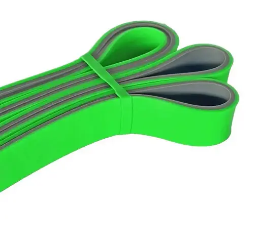 Гумка для фітнесу і кроссфіту PowerPlay 4116 Double Colors Зелено/Сіра (16-32 кг) (PP_4116_Green_(16-32kg)) - фото 2