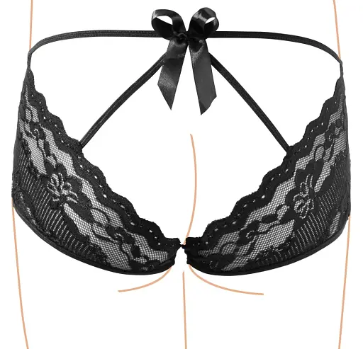 Трусики Cottelli Collection Panties M чорний - фото 3