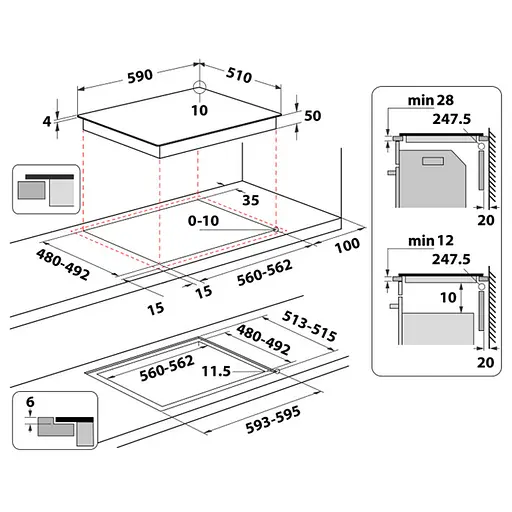 Варочная поверхность Whirlpool WTX6019DCF с функцией контроля температуры - фото 5