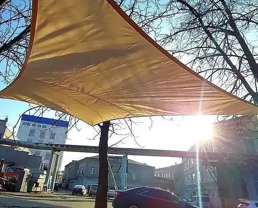 Тент навіс затіняючий водонепроникний прямокутний 3х6м Оксфорд (Бежевий) - фото 6