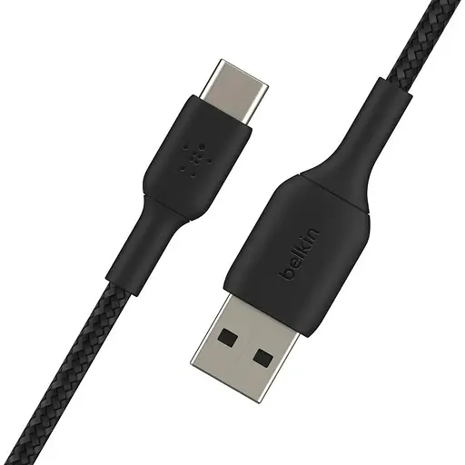 Кабель Belkin Boost Up Charge Braided USB-C to USB-A 2m Black (CAB002BT2MBK) [156812] - фото 4