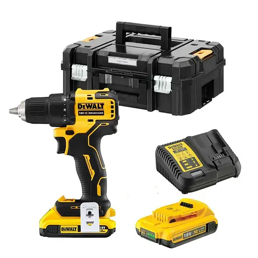 Дрель-шуруповерт бесщеточный DeWalt XR Li-Ion 18В акб 2х2 А/ч 65 Нм 450-1650 об/мин - фото 2