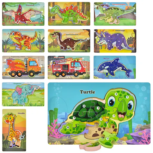 Дерев’яна іграшка Пазли, 22.5x13x1 см, MD1924 (В асортименті) - фото 2