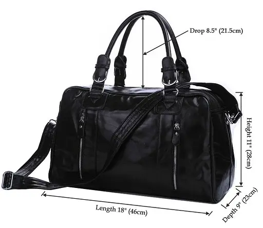 Кожаная дорожная сумка Vintage 46x23x28 см sum0015080 - фото 2