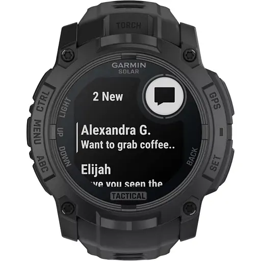 Смарт-часы Garmin Instinct 3 Solar 50mm Tactical Edition Black with Black Band (010-02935-50) [135951] - фото 2