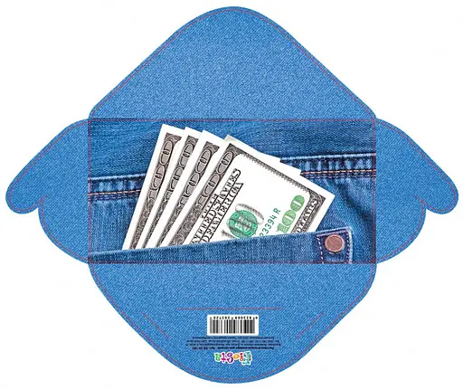 Конверт для грошей простий КВ20-185 Гроші (українською), 10 шт. в упаковці