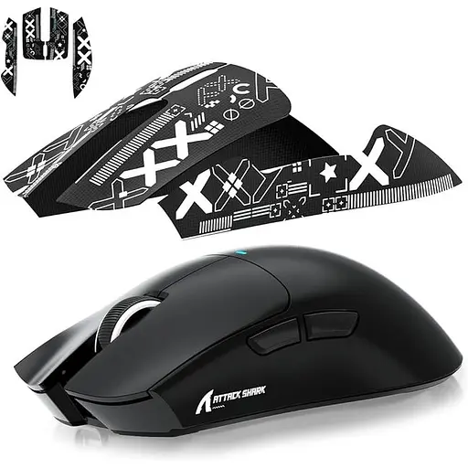 Мышка игровая беспроводная Attack Shark X3Pro PixArt PAW3395 8K и 4K 26000DPI Black - фото 2