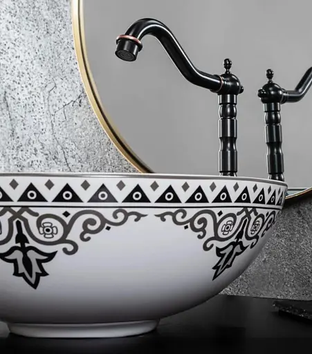 Умивальник Rea Etno накладний REA-U7500, Цветной - фото 2