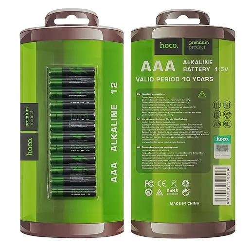 Батарейки щелочные Hoco Alkaline AAA (LR03) 12 шт - фото 9