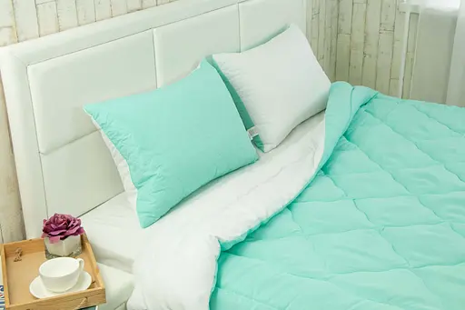 Подушка Руно 50х70 силиконовая стеганная "Бирюзовая" К_310.52С_Бирюзовый - фото 2