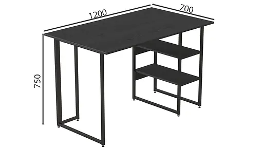 Комп'ютерний стіл Кевін 75x120x70 чорний ДСП Сосна Кембра 32мм FRD-103836 - фото 5