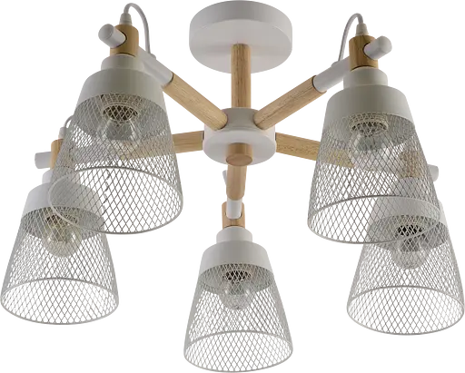 Люстра декоративная v xa1557-5 whh+дерево - фото 2