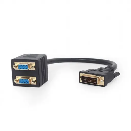 Пасивний розгалужувач DVI на 2 порти VGA сигналу Cablexpert A-DVI-2VGA-01