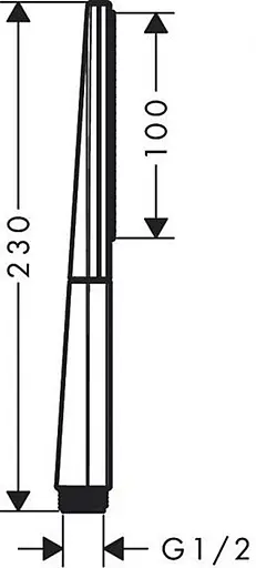 Ручной душ Hansgrohe Rainfinity 1jet Brushed black/chrome 26866340, Шлифованный черный хром - фото 2