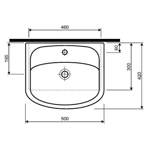 Раковина Kolo Nova 50x42 2195000U - фото 3