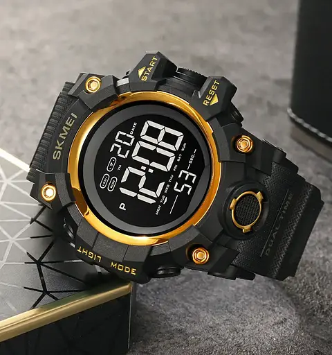 Годинники чоловічі спортивні Skmei 2140 hamlet (Чорний з золотистим) - фото 6