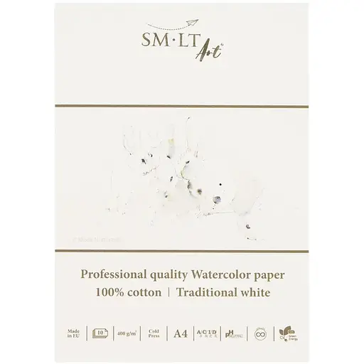 Склейка для акварели PRO CREATE А4 400г/м2 10л 100% хлопок SM-LT Art